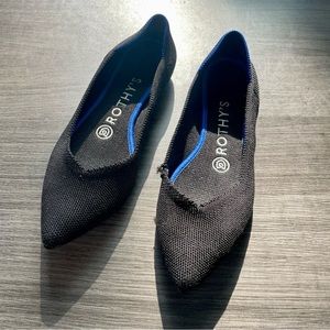Rothy’s The Point Flat in Black Solid